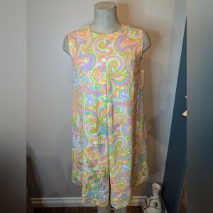 60's vintage iconic psychedelic disco shift dress. Couture Size 8/10.